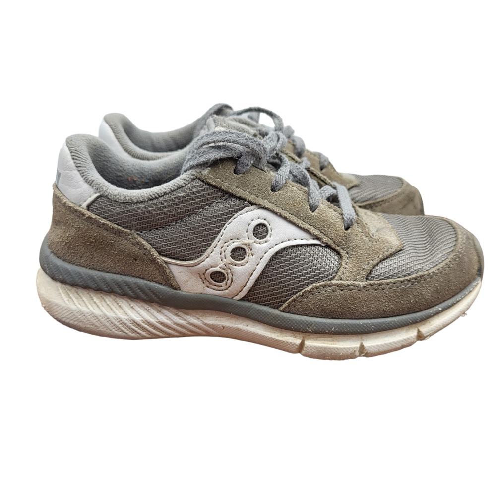 Saucony Jazz Lite Kids‎ Shoes Size 11.5 M Gray Sneakers Lace Up